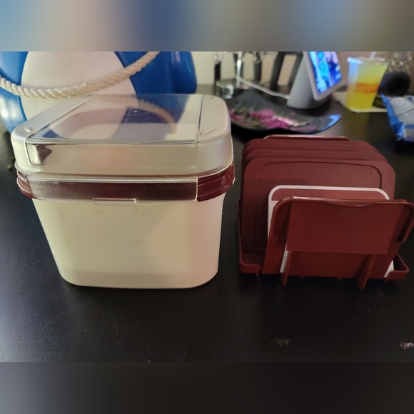 Tupperware Kitchen Plastic Recipe Box Tupperware Recipe Holder